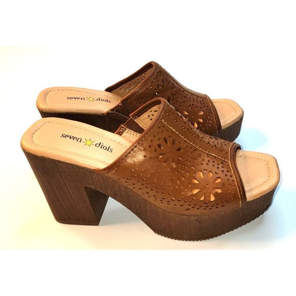 Seven Dials Accent Platform Mules Size 7M - Picture 4 of 10